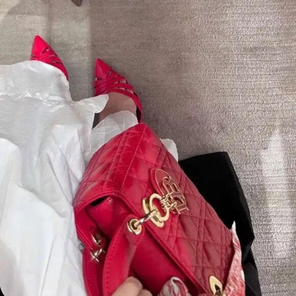 Red lady DIOR bag - Picture 3 of 16